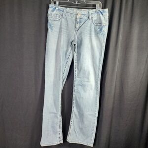 Aeropostale‎ Chelsea Skinny Bootcut Jeans Light Wash Denim Women's Size 9/10 Y2K
